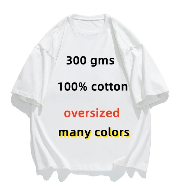 custom blank high quality for mens clothing cotton 300 gms  vintage heavyweight t shirt oversized tshirts wholesale