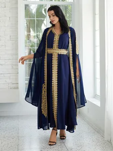 Manufacturer New Women's Clothing Middle East Arab Muslim Long Dress Abaya Dubai Fashion Set Elegant Ladies' Dress