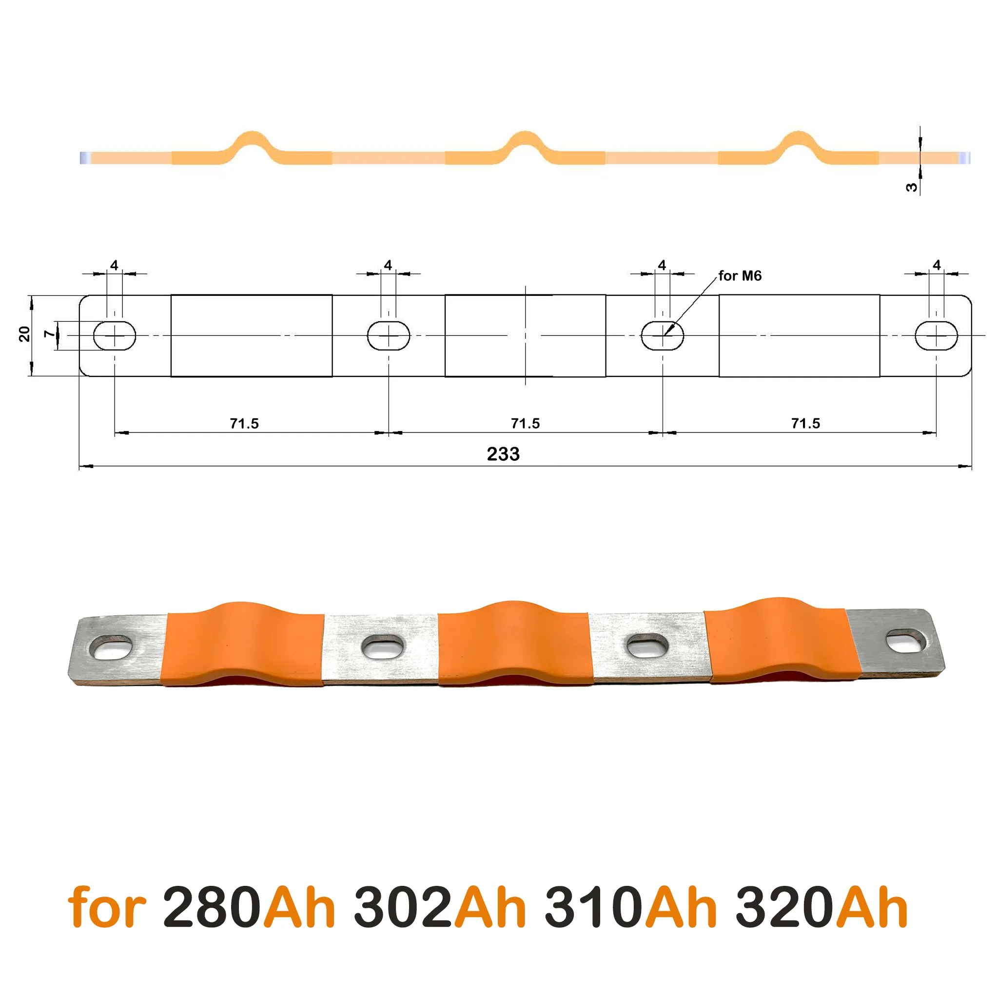 Soft Busbar Flexible Copper Busbar Lifepo Battery Bus Bar Lifepo Cell Copper Nickel Plated