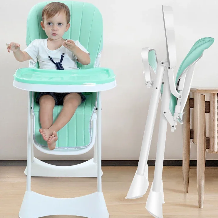 New Multifunctional Stainless Steel Baby Dining Chair Height Adjustable Safety Toddler Feeding High Chair