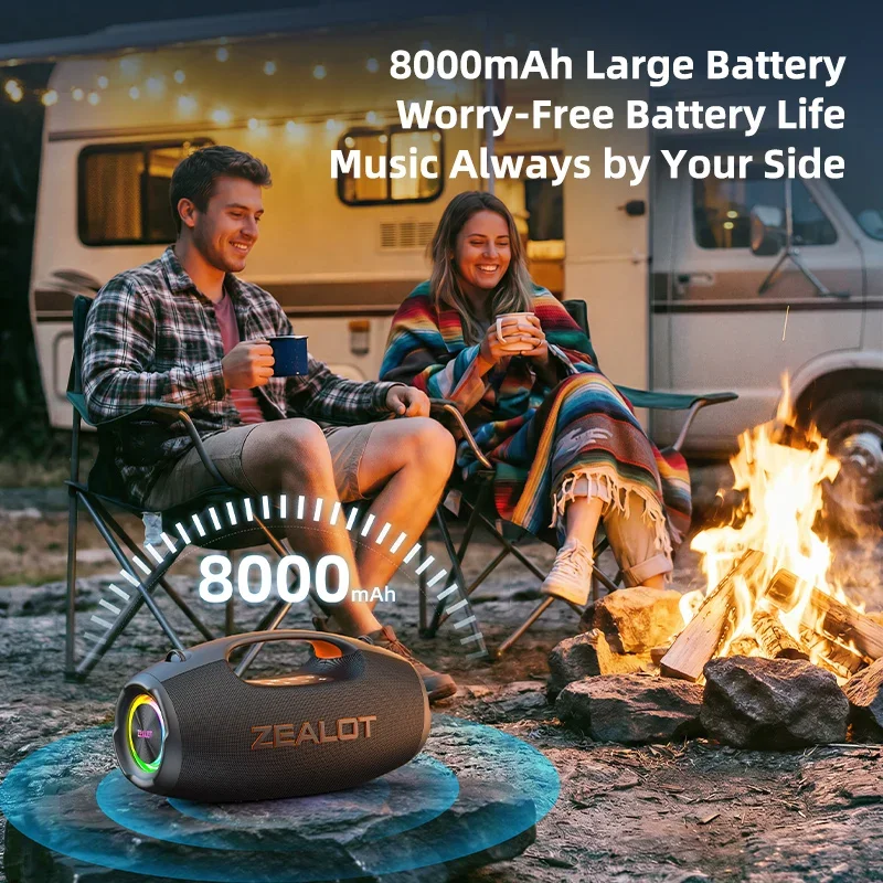 ZEALOT-S86 60W Wireless Speaker | for 5.3 8000mAh Battery 360