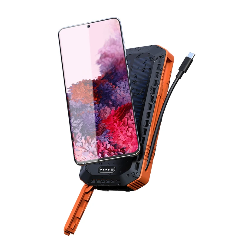 High Quality Dustproof IP66 Solar Powered Battery Charger Bank Waterproof Solar Power Bank With LED Indicator
