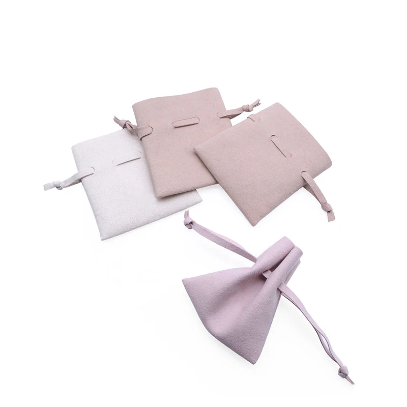 Оптовая продажа, кольцо, серьги, подвеска, браслет, ожерелье, бархатный замшевый мешочек из микрофибры для ювелирных изделий