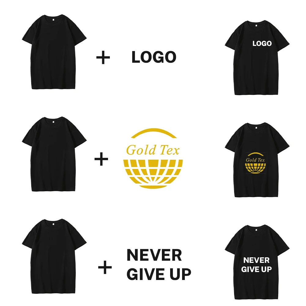 Goldtex 2024 Hot Sales Accept Customized Size Color and Logo Cheap Low MOQ Printed Oversize Casual Cotton T SHIRT for Men TSHIRT
