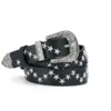 Star three-piece set (3.0cm wide) -Black