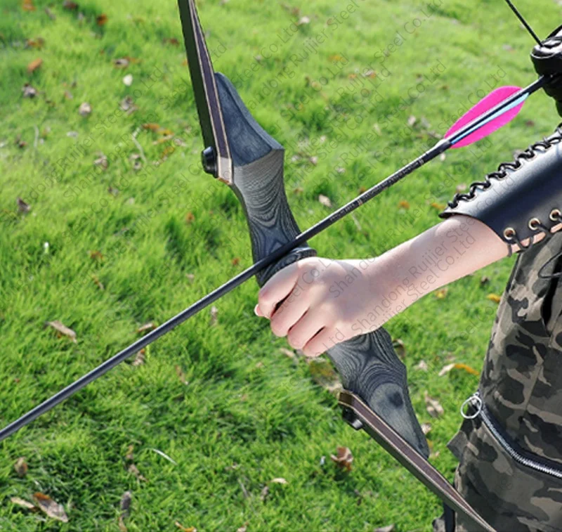 American Hunting Bow And Arrow Advanced Set Split Wooden Handle Recurve