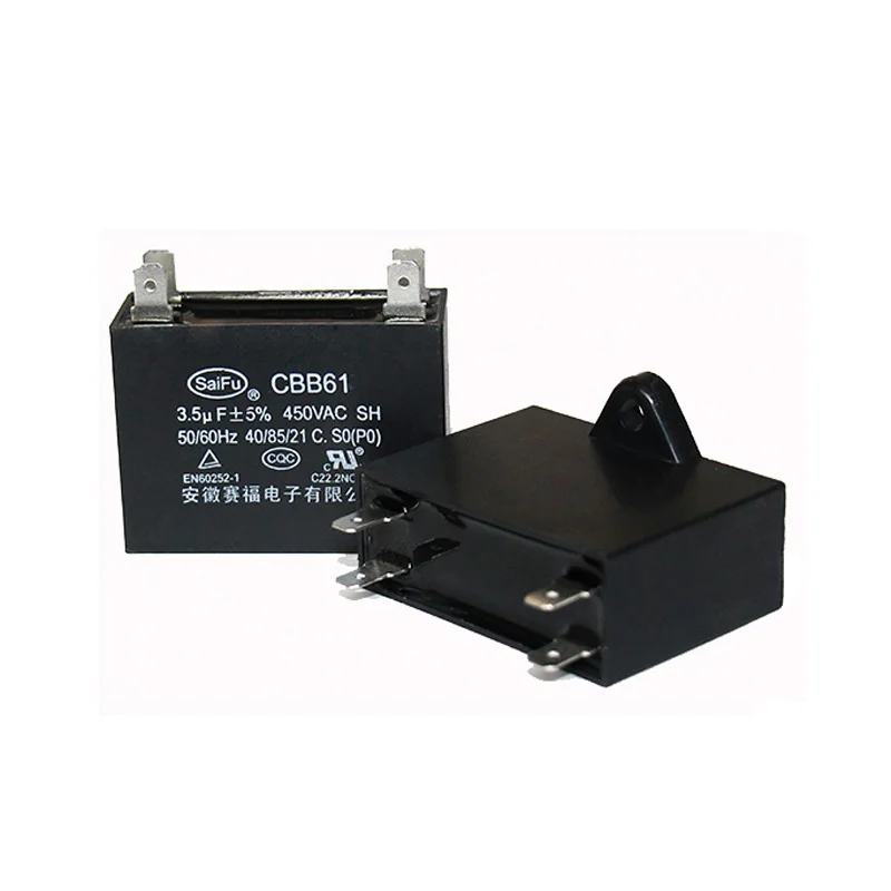 Black Gate CBB61 Ceiling Fan 3.5 Microfarad 450VAC Capacitor