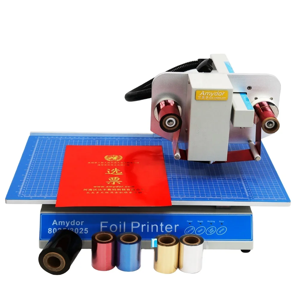 Digital Hard Cover Printing Machine  AMD8025  Digital Printer on Leather Cover Digital Hot Foil Printing on Hard Cards