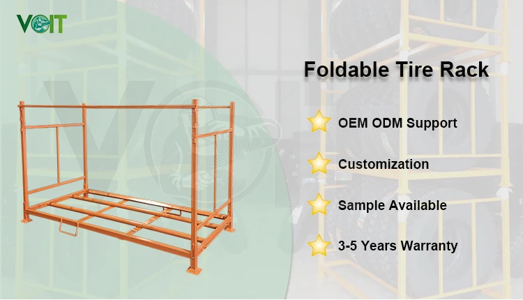 Adjustable Warehouse Steel Pallet Tyre Rack Tires Storage Truck Tire ...
