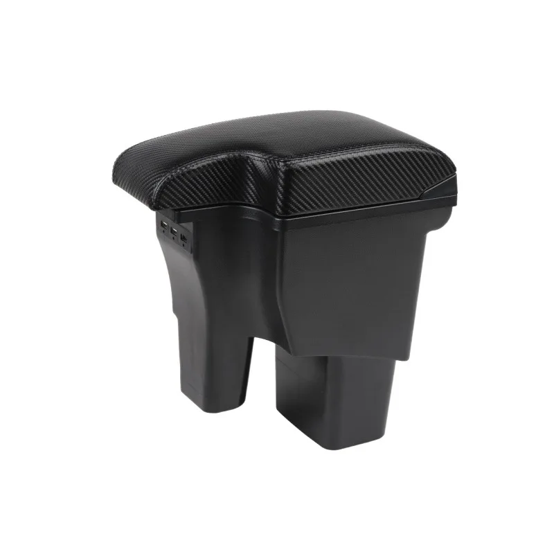 tiypeor usb car center console armrest box front position auto part with cup holder leather interior storage armrests-2