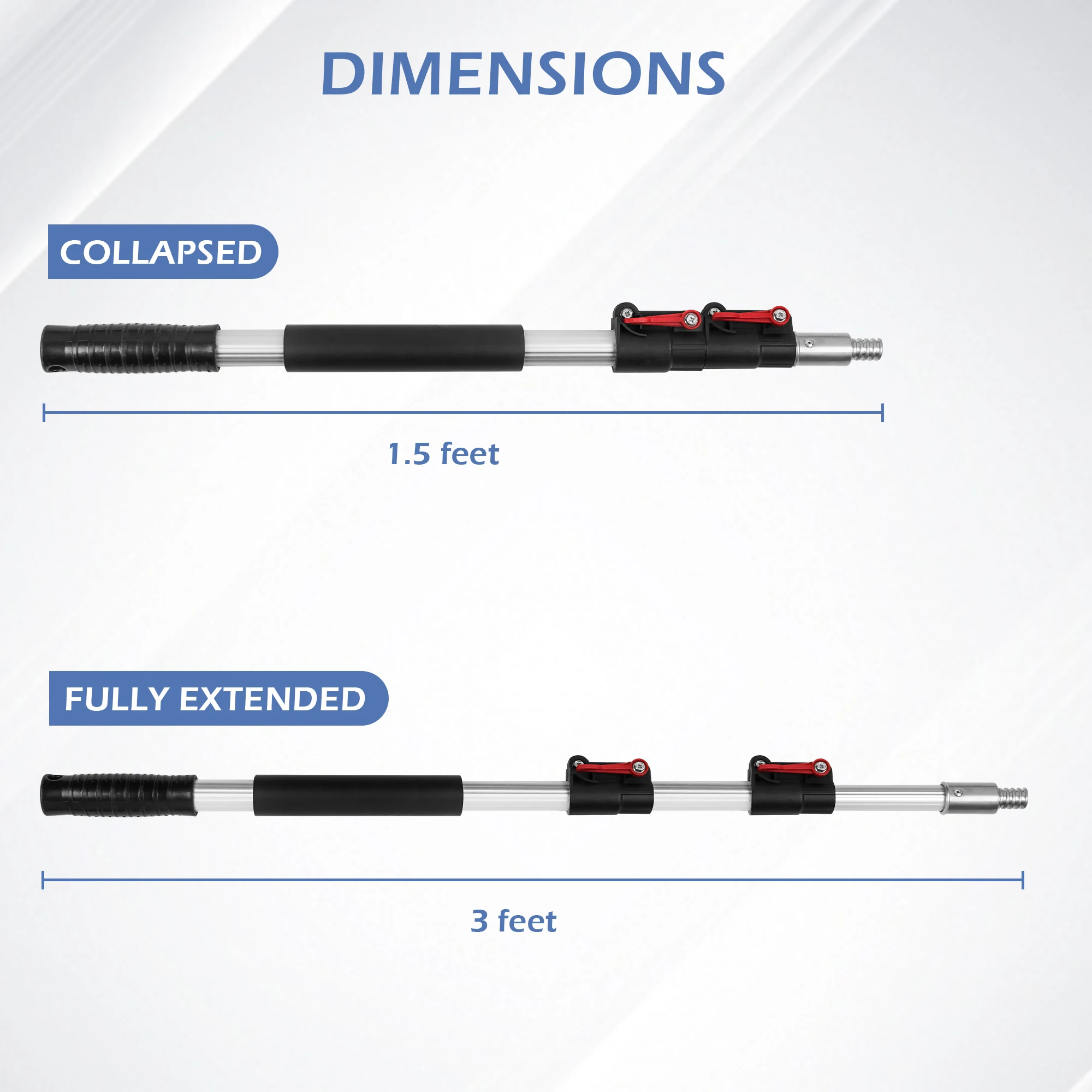 Customizable Aluminum With Lock Rod Ripple Adjustable Small Telescopic Poles