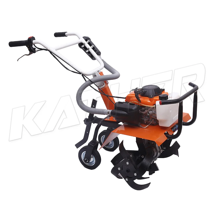 4 Stroke 3hp 5hp 7hp Gasoline Mini Power Tiller Weeder Plough Machine Cultivator Micro Tiller Agricultural Machinery for Garden