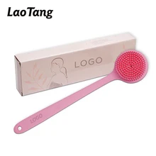 Double Sided Bath Brushes Long Handle Exfoliating Massage Silicone Scrubbers Eco-Certified Simple Loofah for Body Shower