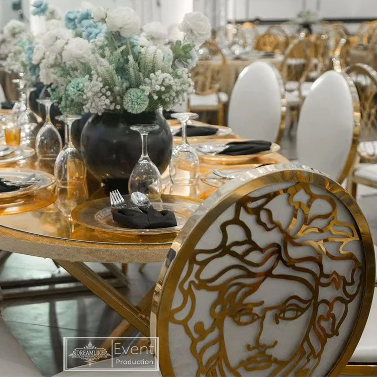 Modern Wholesale High Quality Gold Metal X Legs Stainless Steel Wedding