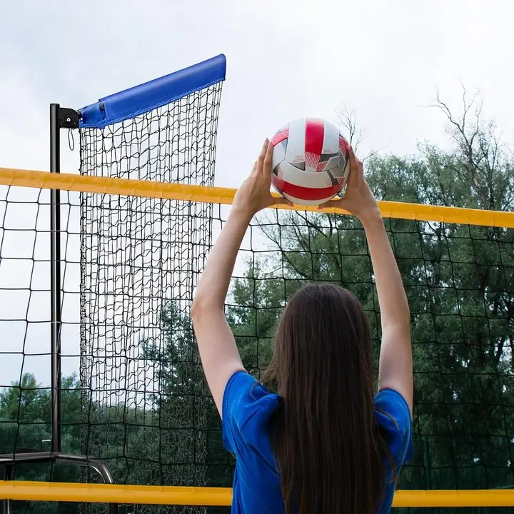 Volleyball Setter Trainer Net Adjustable Angle Volleyball Target Net for Indoor/Outdoor Practice Volleyball Training Equipment