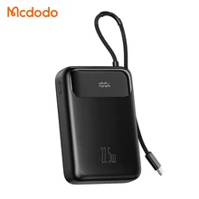 Mcdodo 372 20000mAh Power Bank with USB-C Cable 20W PD Charging Max 22.5W USB C Cable Power Bank For iPhone 15 Pro max Android