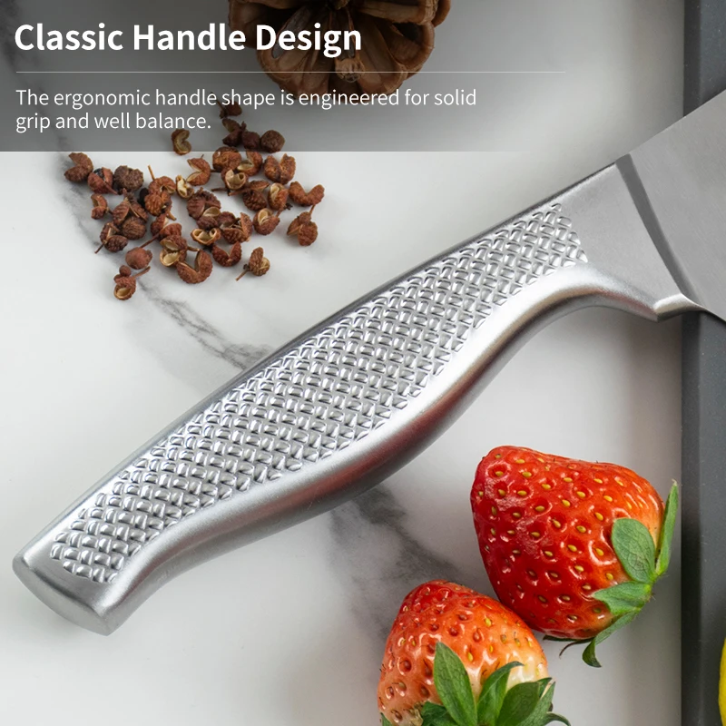 Support OEM/ODM 6 Piece Chef Knife Stainless Steel Professional Kitchen Knife Set with Knife Block