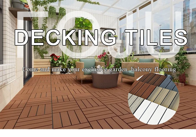 Foju New Style Wpc Interlocking Floor Tiles Outdoor Deck Building
