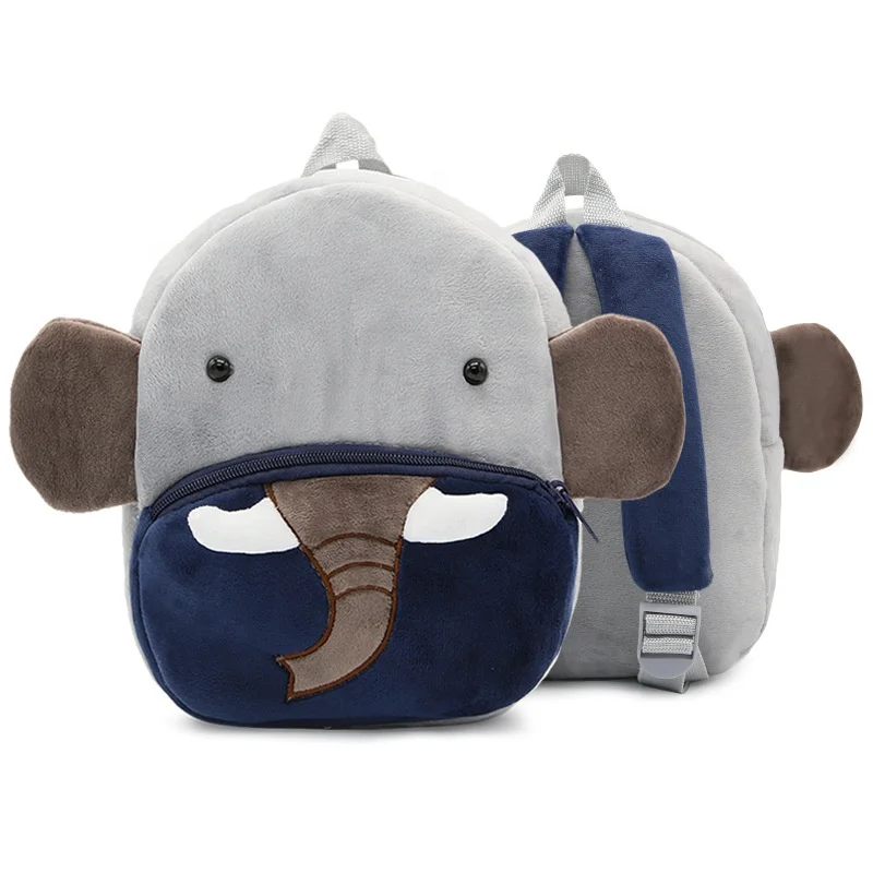 Small-sized Cute Unicorn Printing Cartoon Zoo Kid Animal Backpack Bags Kindergarten Children  Boys and Girls Plush School Bag