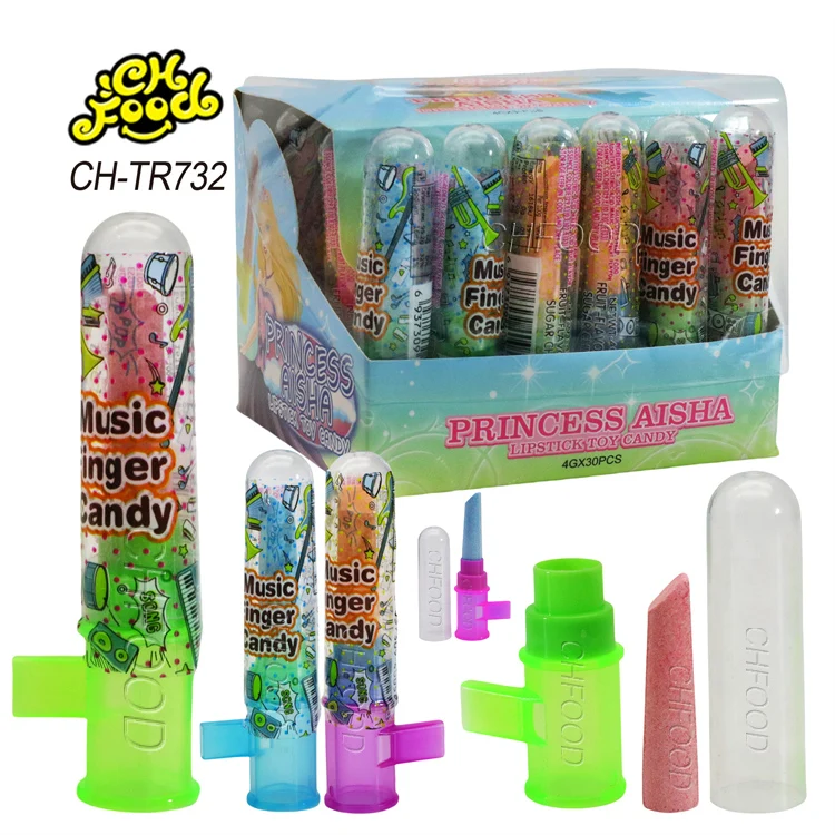 Music Lipstick Press Candy With Whistle Toys