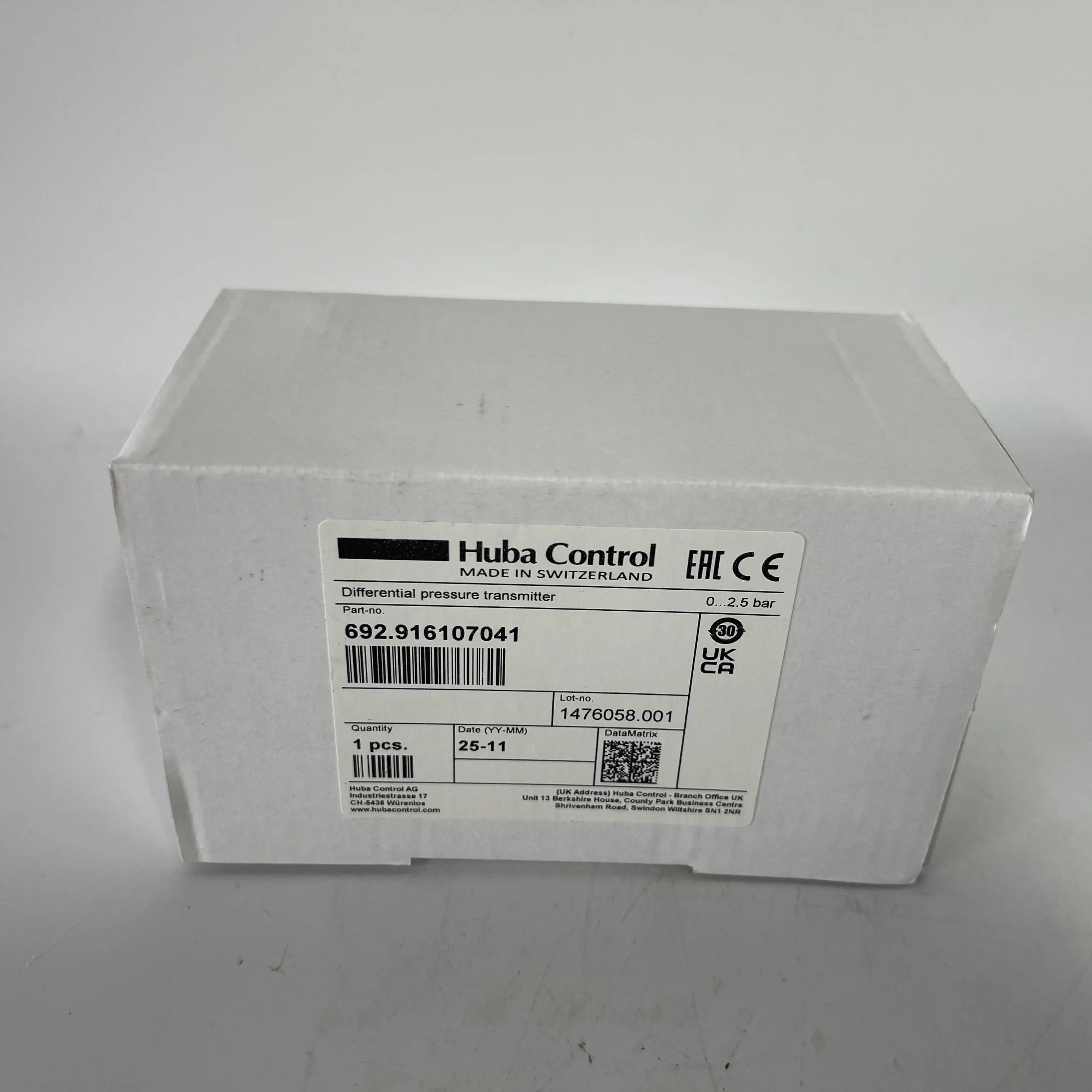 Huba Control Differential Pressure Transmitter 692.916107041