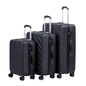 Customized Light Weight Promotional Gift ABS Case Hand Trolley Travel Bags Luggage Suitcase Set 20/24/28 Inch