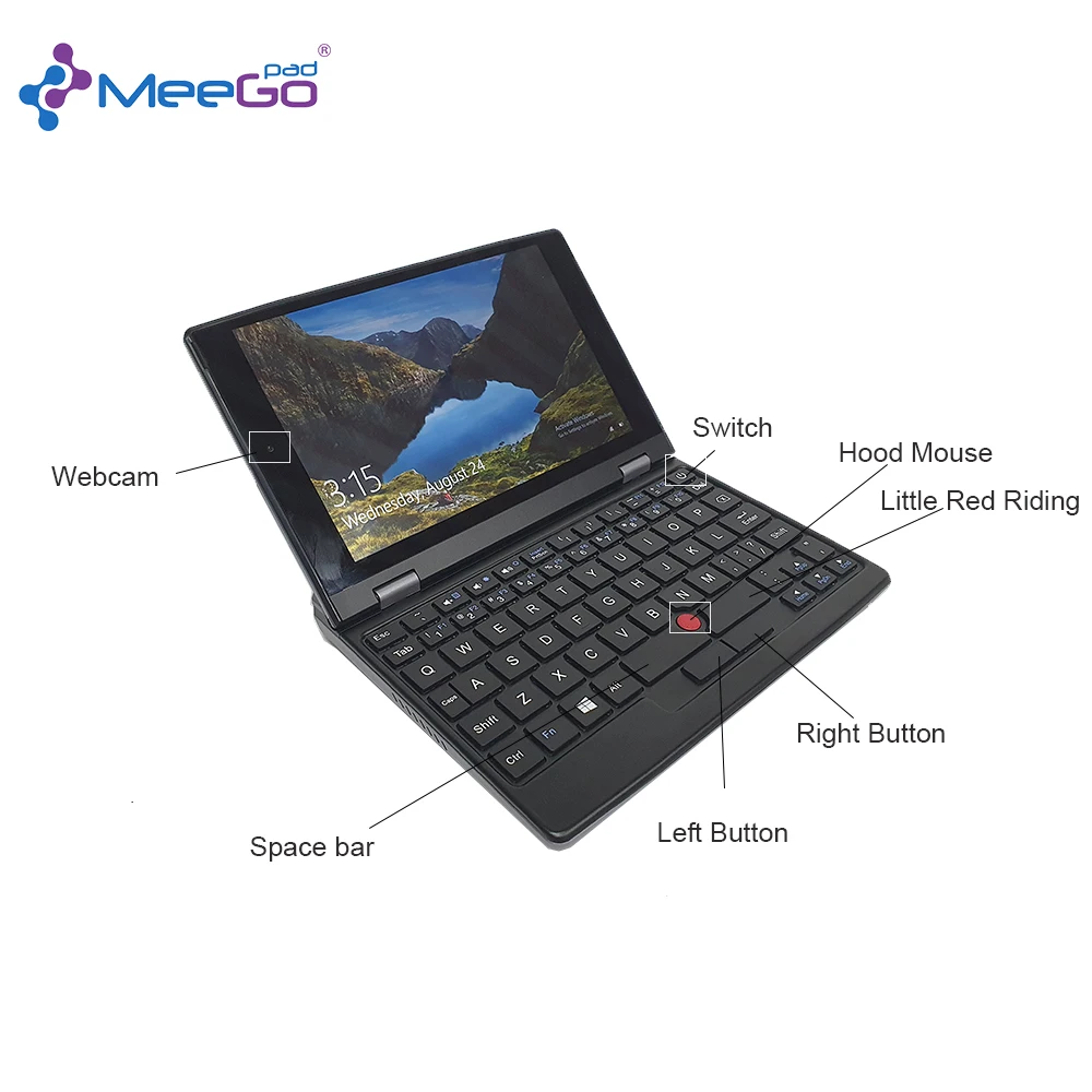 Hot Sale 7inch Mini Laptop Touch Screen Intel J4125 DDR4 6G 12G WIN10 Quad  Core New Design Cheap Portable Notebook Computer Pc