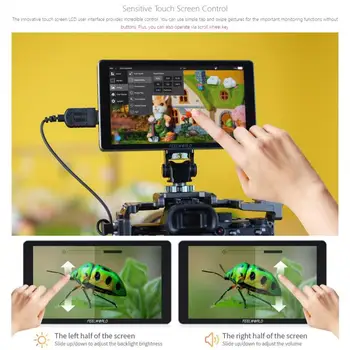 FEELWORLD P6XL 6.0 Inch Aluminium Built-in Battery DSLR Camera Field Monitor Touch Screen 4K High Brightness 1200nit Monitor detail image