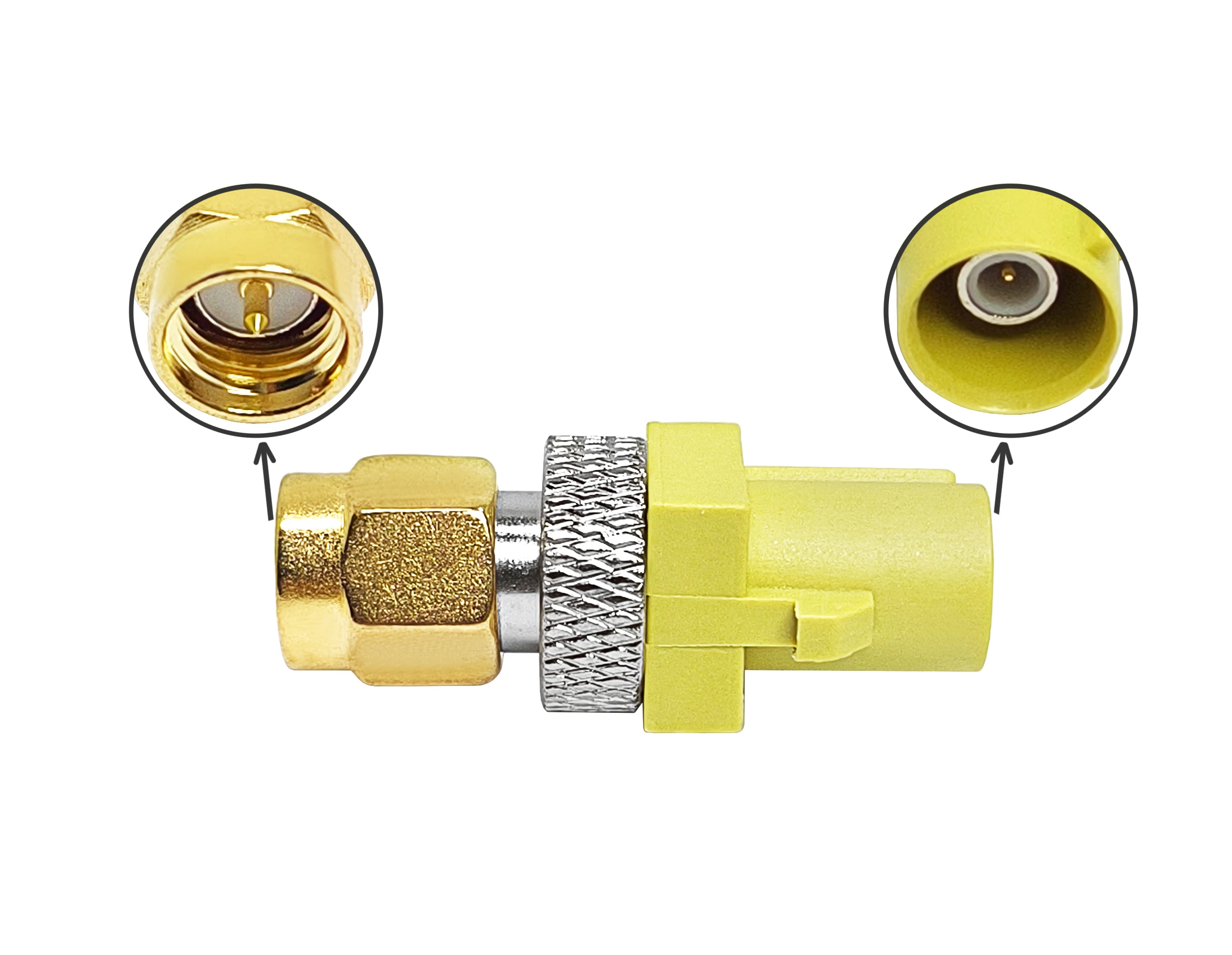Factory Sale RF Coaxial Cable Connector SMA-FAKRA Farka K Type to Sma Male Plug Connector Adapter Automotive Connectors