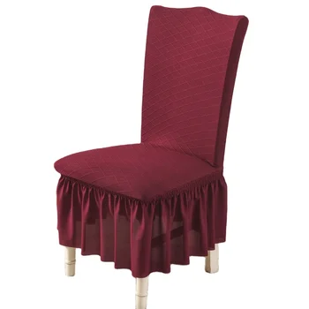 Solid color elastic chair cover four seasons universal thickened hotel banquet restaurant wedding elastic chair cover