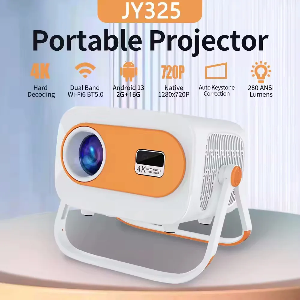 JY325 Portable Projector 720P HD 200 ANSI & Android 11.0