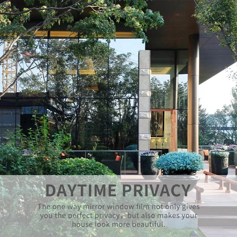 Silver Mirror Reflective Building Window Film Building One Way Mirror Reflective Window Film