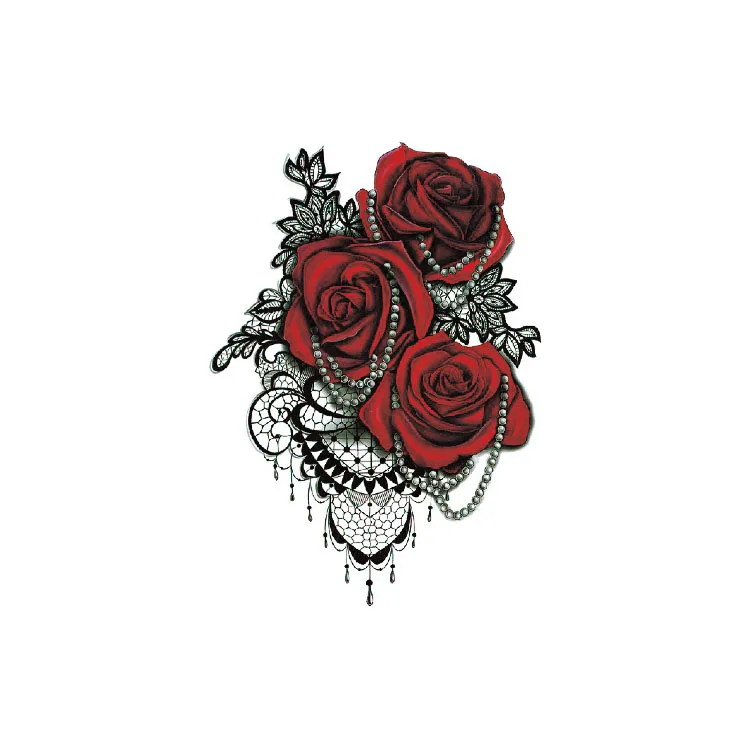 sexy roses with lace and pearl tattoo designs  TattooDesignStock
