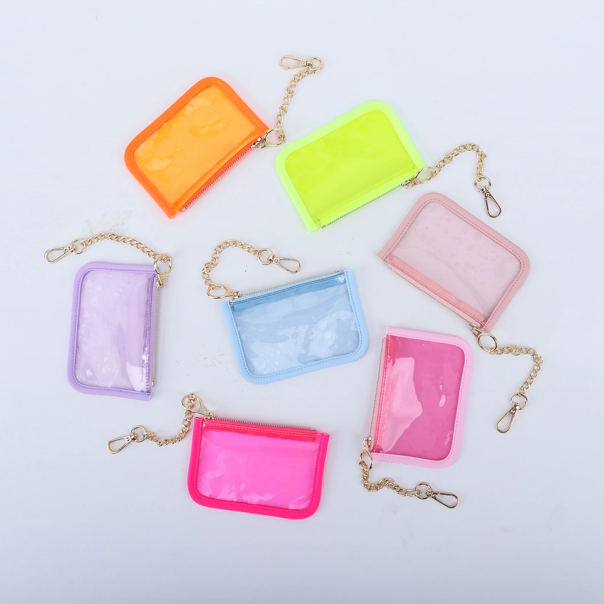Small Cute Keychain Purses Mini PVC Coin Holder OEM Available