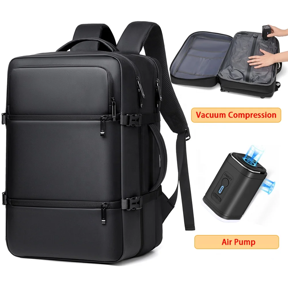 Stock Cheap Large Capacity Backpack Anti-Theft Custom USB Vacuum Compression Waterproof Bag Travel Business Laptop Backpack