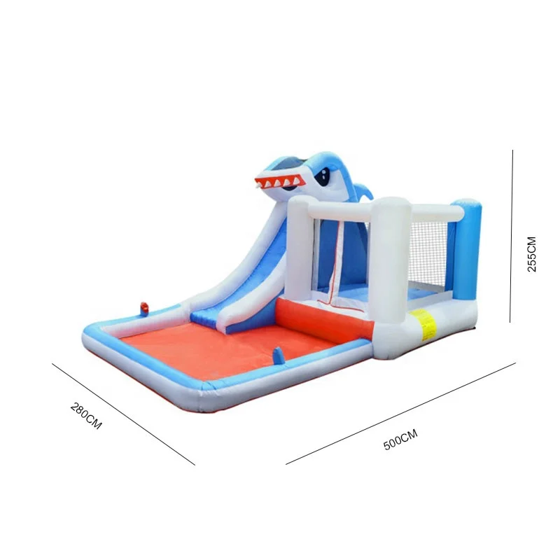 Cheap Big Bouncy Bouncer Shark Inflatable Jumping Castle Water Slide ...