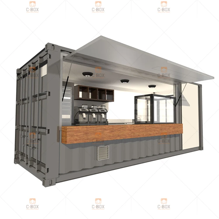 Luxury Modular Prefab Shipping Container Restaurant 20ft Coffee bar Food Kiosk Container