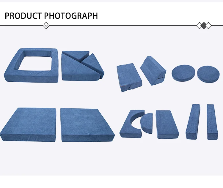 Low Mqo Kids Furniture 15 Piece Soft Play Couch Kids Modular Foam Couch