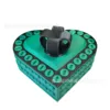 8cm green box black ribbon green screw