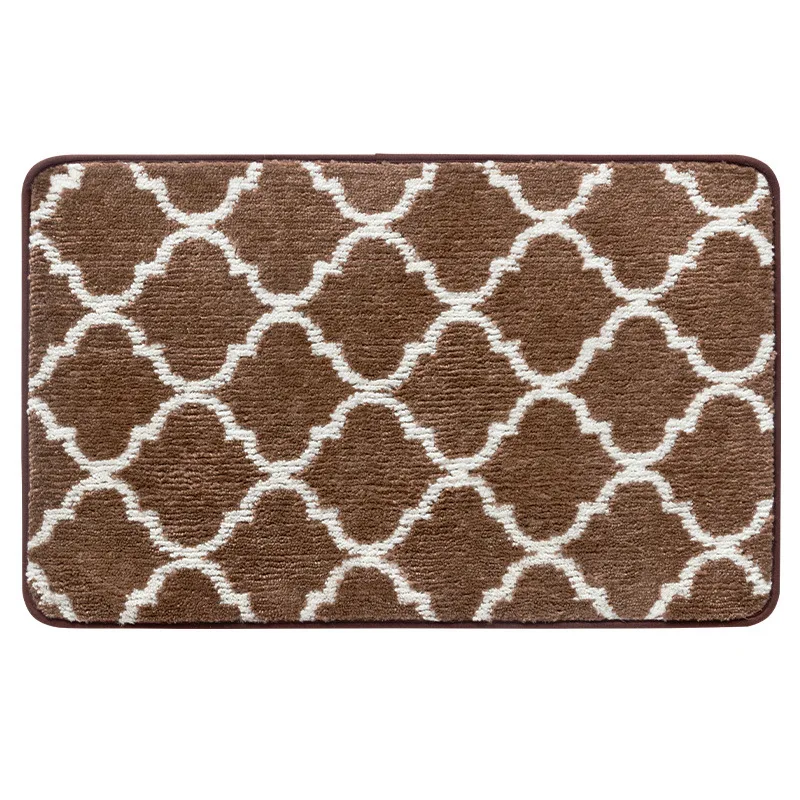 Customized sizes morden rugs microfiber moroccan trellis non-slip soft Kitchen Mat Anti Fatigue doormat runner carpet factory