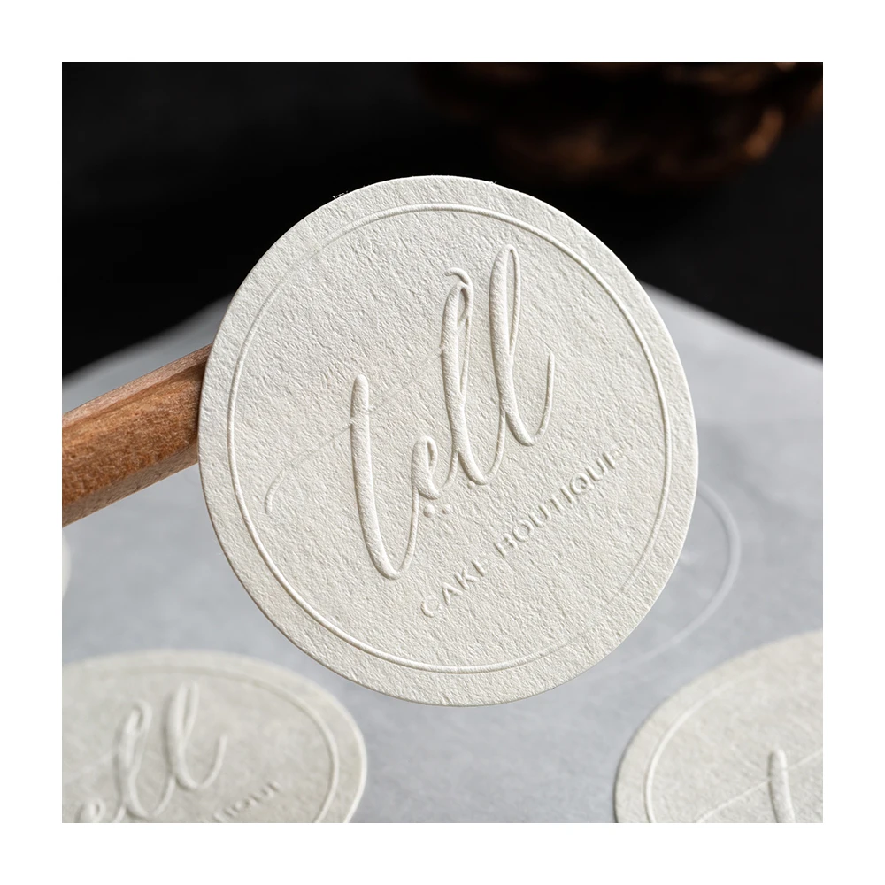 Sticker Embossed Label LOGO Printing Custom Sealing Matte Sticker Custom Adhesive Brand logo Sticker