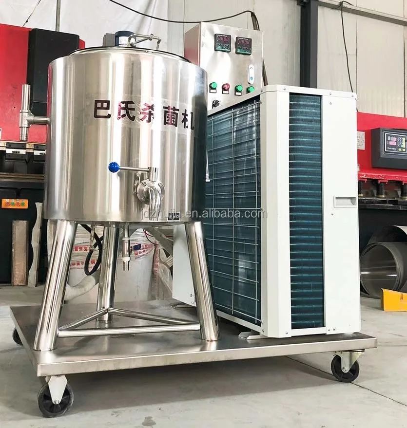 200L Low Temperature Ice Cream Beer Yoghurt Pasteurization Machine Juice Milk Pasteurizer with Cooling System