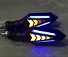 ไฟ DRL สีฟ้า + ไฟแบ็คไลท์สีฟ้า + ไฟเลี้ยวแบบไล่ระดับสีเหลือง