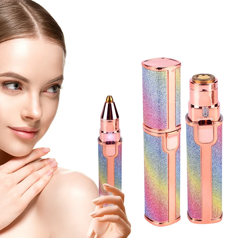 Portable 2 in 1 Rechargeable Battery Operated Electric Hair Remover & Eyebrow Trimmer Pen Makeup Tools Women
