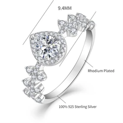 BERRICLE Pear Cut CZ Halo Engagement Ring Set - 2.2 CTW Sterling Silver Rhodium Plated, Size 7
