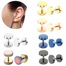 10Pair/Set Stainless Steel Cheater Illusion Screw Ear Plug Flesh Tunnel plug Tapers Earrings Ear Stretch Expander Body Jewelry