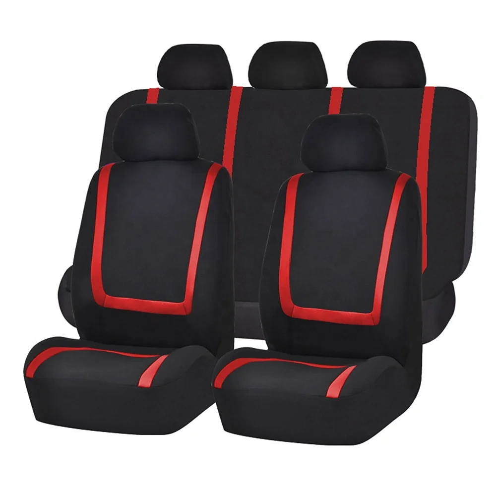 9pcs Full set Auto Interior Car Seat Protector Car Accessories Soft Cover 5 Seats Car Seat Covers