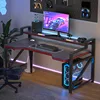 Double-layer carbon fiber textured computer desk 80*60