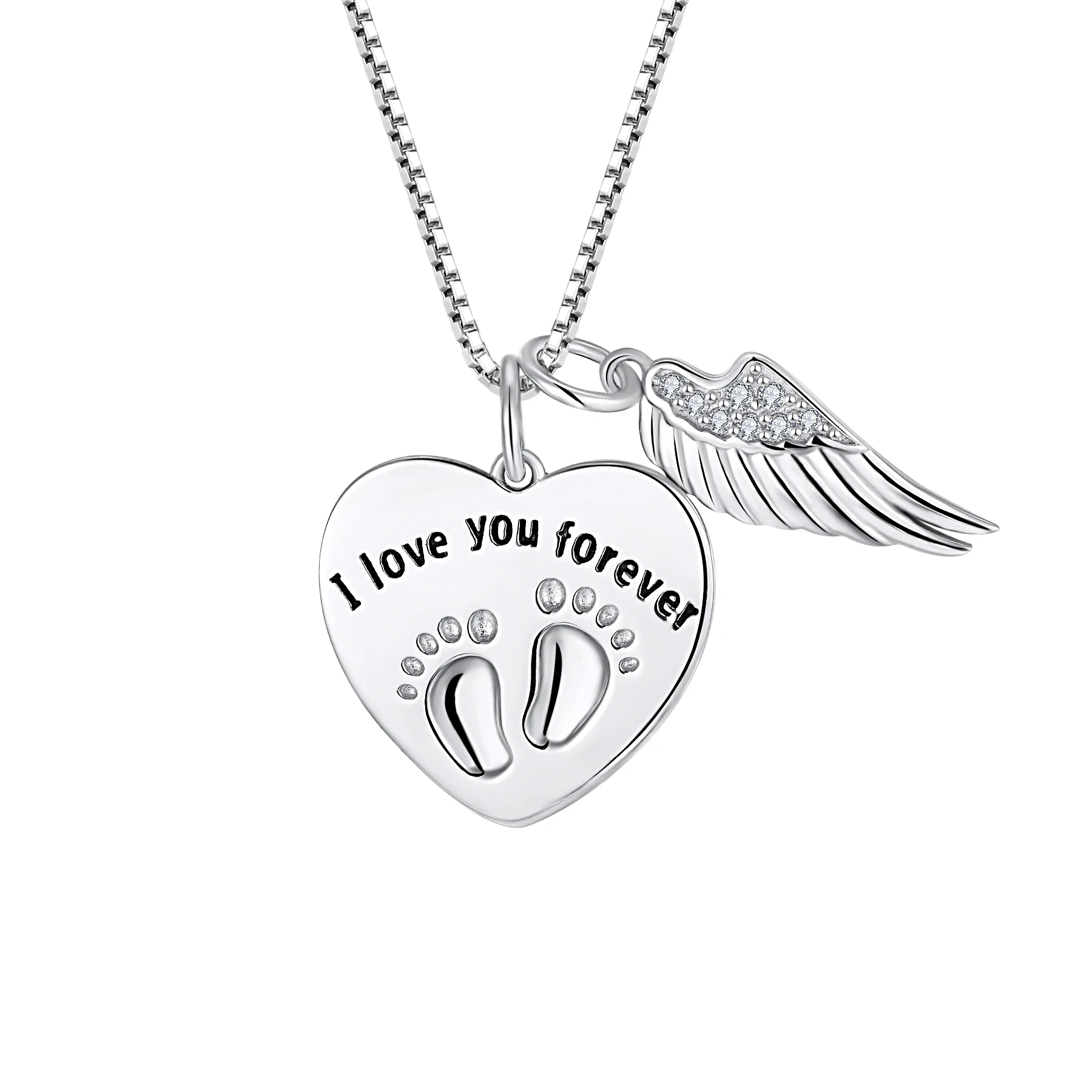 Necklace a Piece of My Heart Is in Heaven Memorial Dad Mom 925
