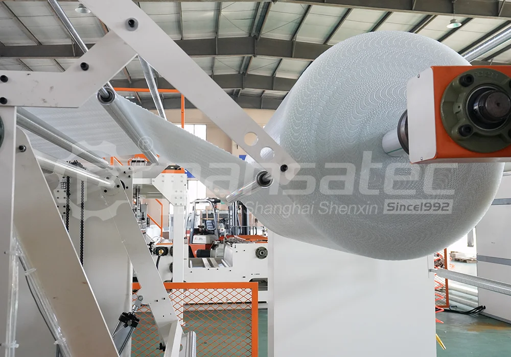 Pansatec Two-Layer PE Cast Stretch Film Machine Air Bubble Plastic Sheet Application with Motor and PLC Core Components